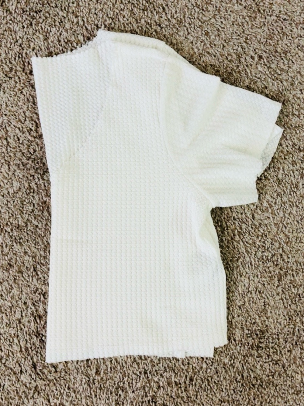 Crisp White Textured Short Sleeve Top